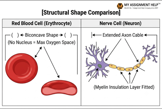 The structure of RBC and Nerve Cell
