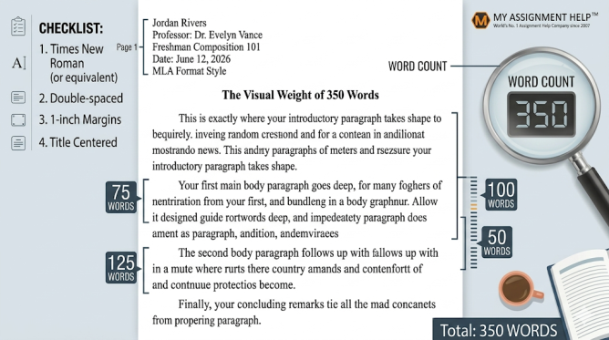 Example format for a 350 word essay