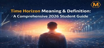 Time horizon meaning and definition concept with visual explanation of short and long term planning