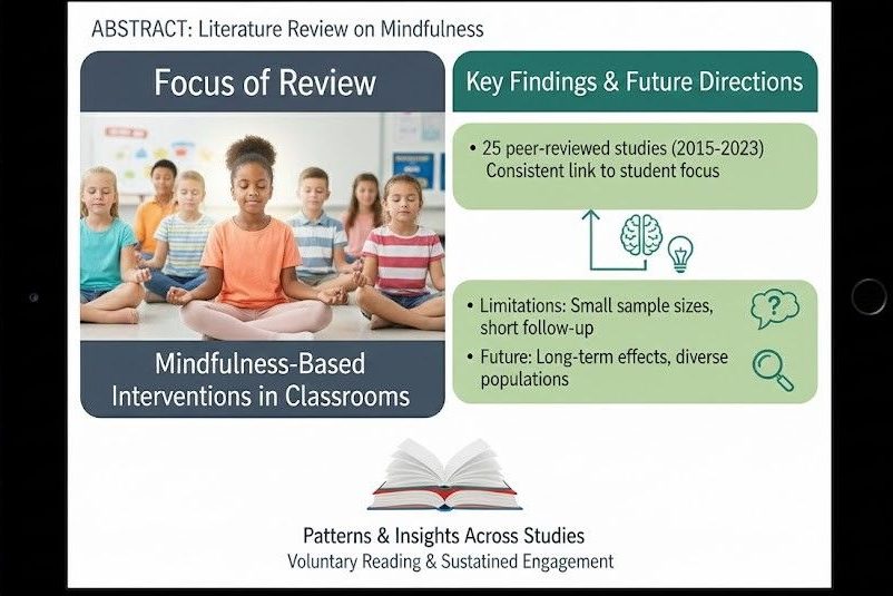 Annotated literature review APA abstract example showing structure and key elements in APA 7th edition format.