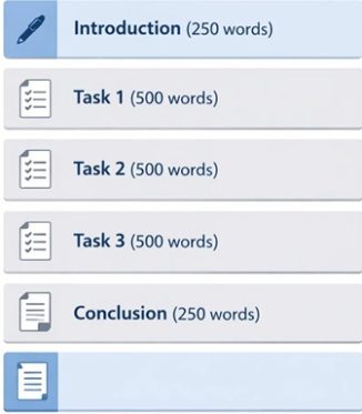 simple 2000 word assignment structure