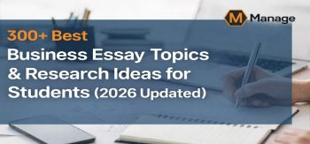 300+ business essay topics and research ideas for students 2026 update with person writing notes at desk