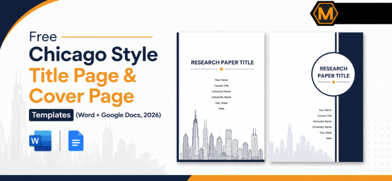 Free Chicago Style title page and cover page templates for Microsoft Word and Google Docs with editable research paper cover page designs and 2026 formatting.